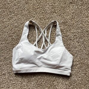 Lululemon White Strappy Sports Bra